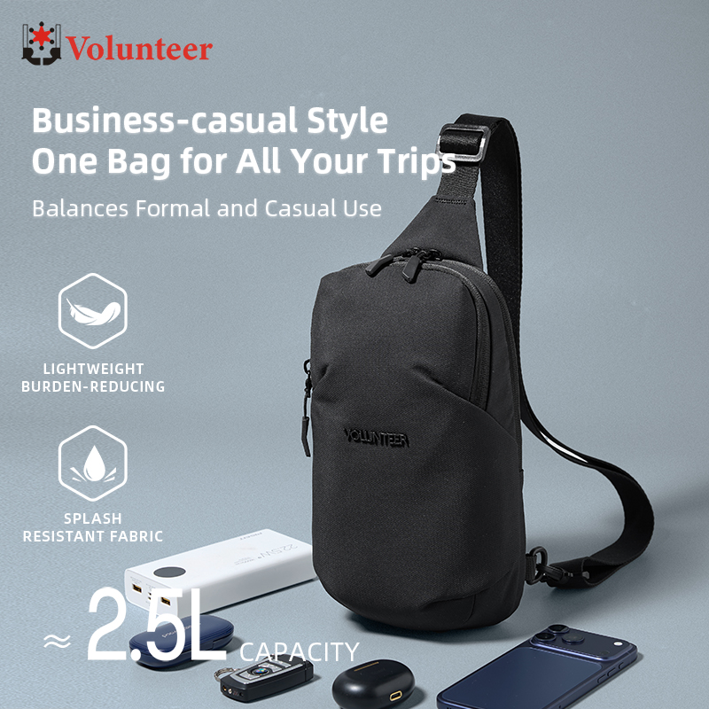 Cycling Commuter Bag - VOLUNTEER 2.5L Sling Chest Bag for