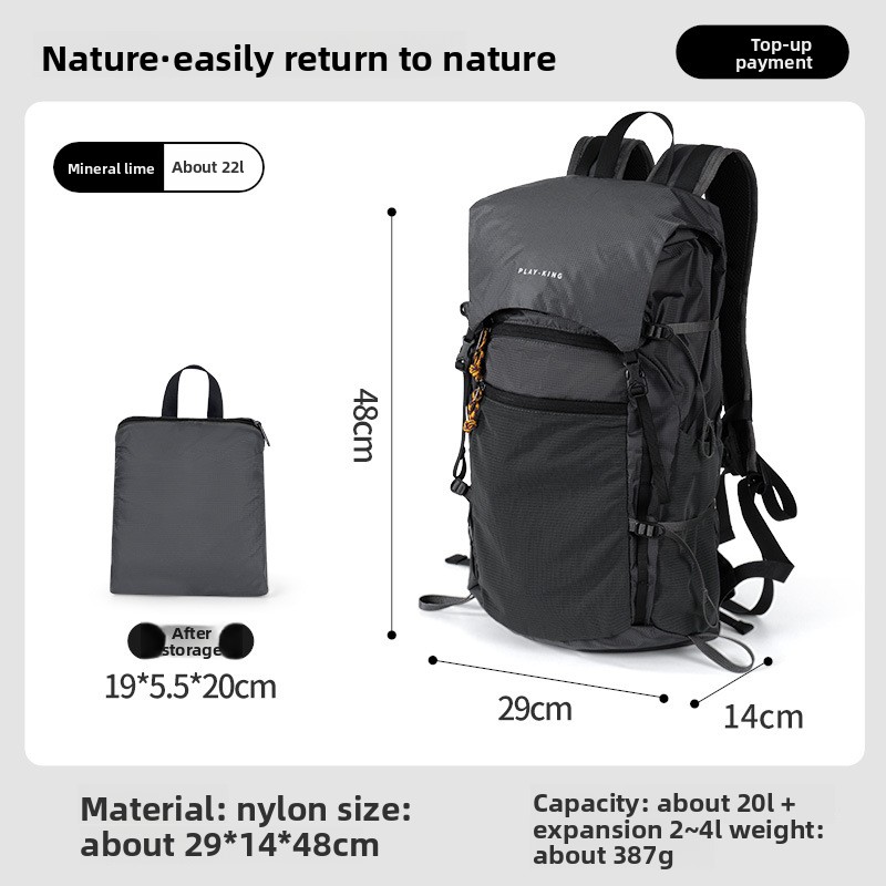 Cycling Commuter Backpack - Ultra Lightweight Foldable Backpack Waterproof Large