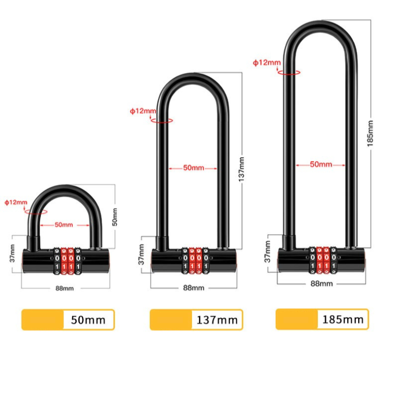 185mm/173mm/50mm Extended U-sh - огляд і ціна U Lock Heavy Duty