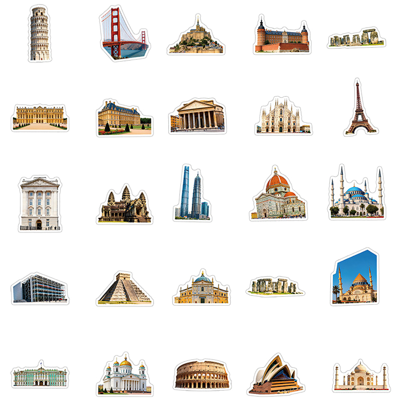 50PCS Famous City Landmark Tra - огляд і ціна Commuting By Bike