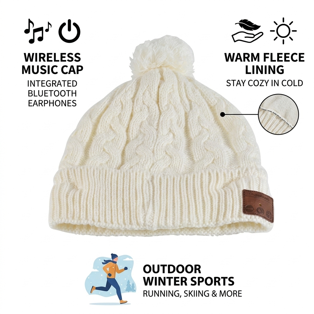 1pc Beanie Hat Warm Fleece Lin - огляд і ціна Winter Cycling Commute Gear